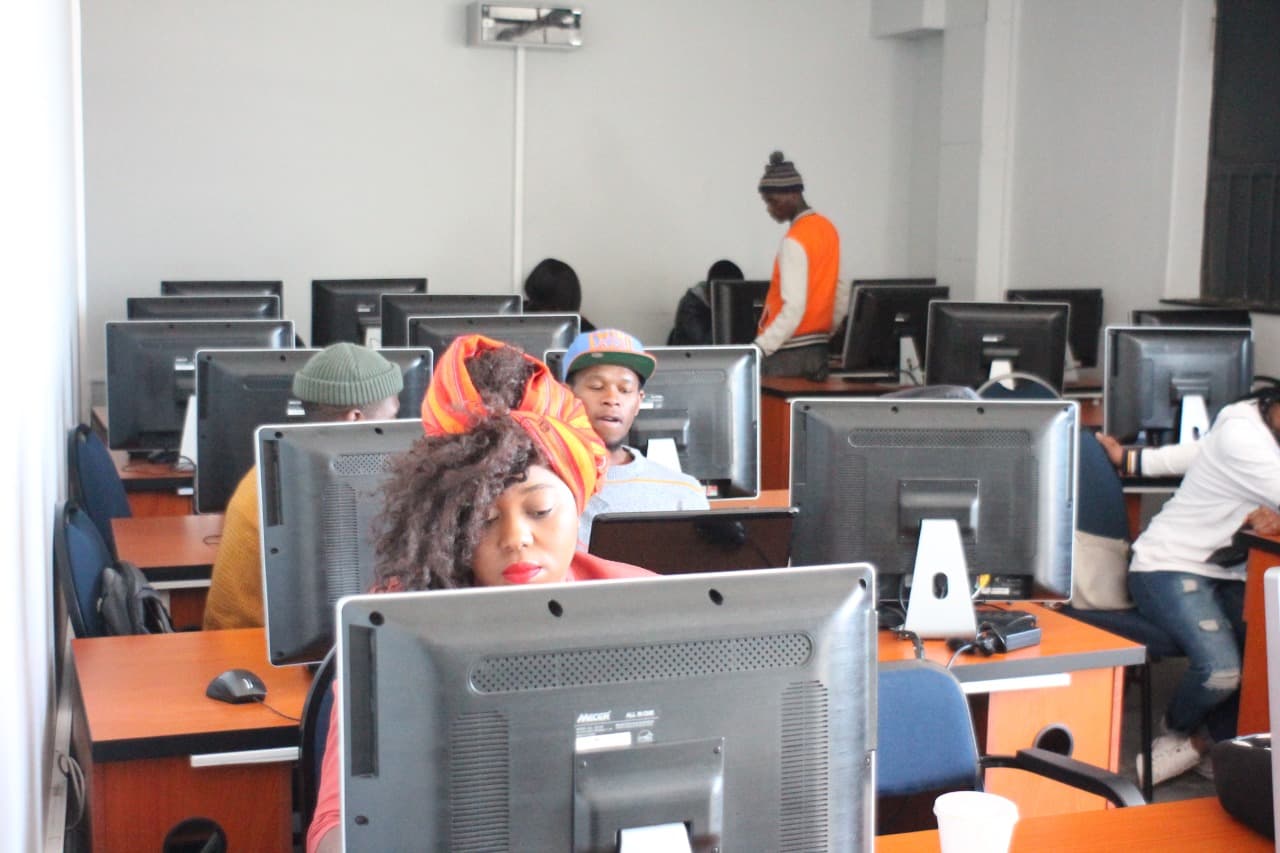 Participants in a practical skills training workshop