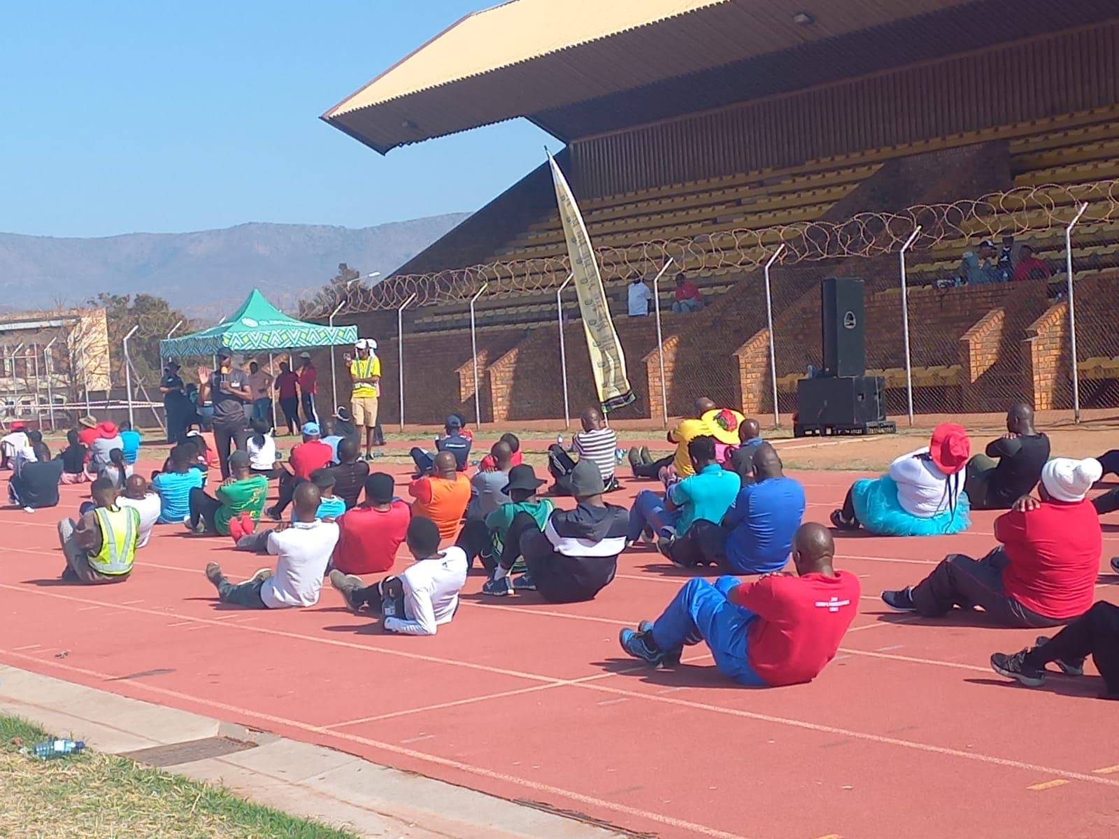 Young participants together during a SHUTWWEP sports and recreation programme